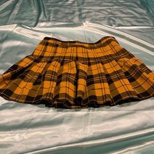 Yellow X Black School Girl Skirt